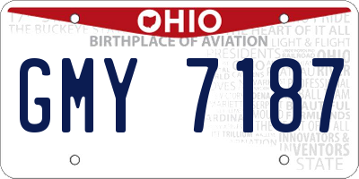 OH license plate GMY7187