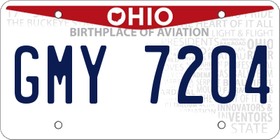 OH license plate GMY7204