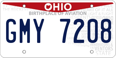 OH license plate GMY7208
