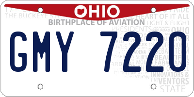 OH license plate GMY7220