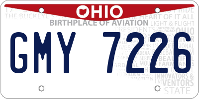 OH license plate GMY7226
