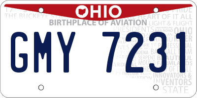 OH license plate GMY7231