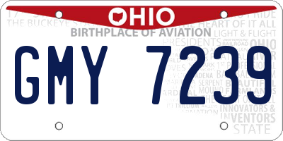 OH license plate GMY7239