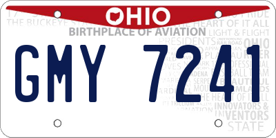 OH license plate GMY7241