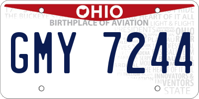 OH license plate GMY7244