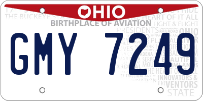 OH license plate GMY7249