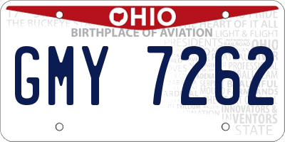 OH license plate GMY7262