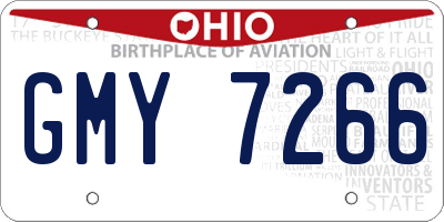 OH license plate GMY7266