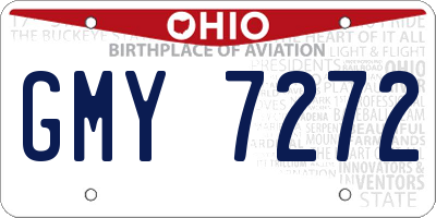 OH license plate GMY7272