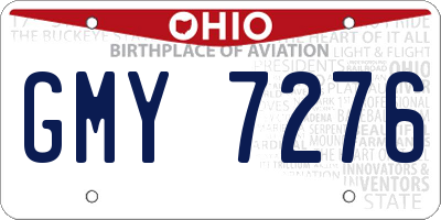 OH license plate GMY7276