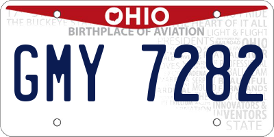 OH license plate GMY7282