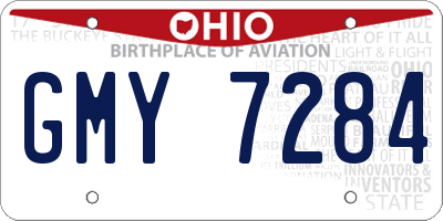 OH license plate GMY7284