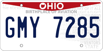 OH license plate GMY7285