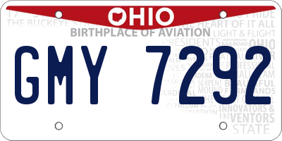 OH license plate GMY7292