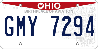 OH license plate GMY7294