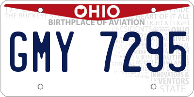 OH license plate GMY7295