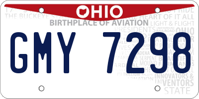 OH license plate GMY7298