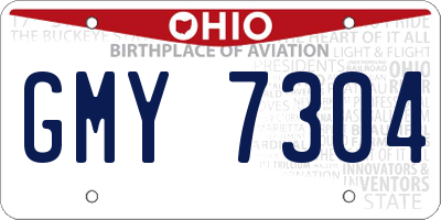 OH license plate GMY7304