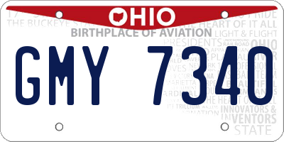 OH license plate GMY7340