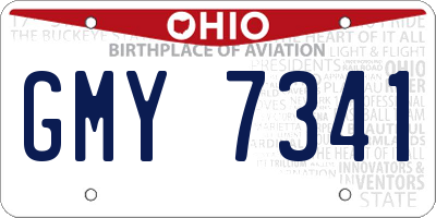 OH license plate GMY7341