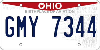 OH license plate GMY7344