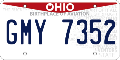 OH license plate GMY7352