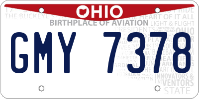 OH license plate GMY7378