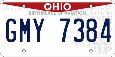 OH license plate GMY7384