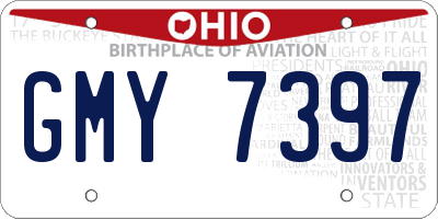 OH license plate GMY7397