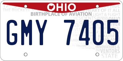 OH license plate GMY7405