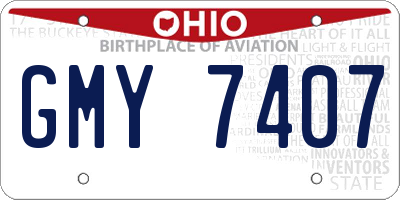 OH license plate GMY7407