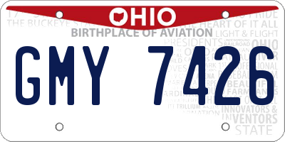 OH license plate GMY7426