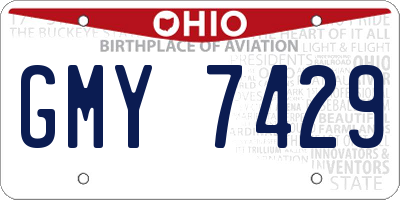 OH license plate GMY7429