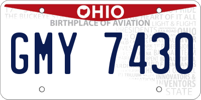 OH license plate GMY7430