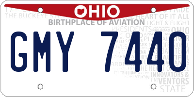 OH license plate GMY7440