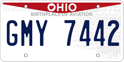 OH license plate GMY7442