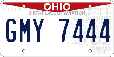 OH license plate GMY7444