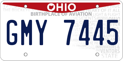 OH license plate GMY7445