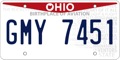 OH license plate GMY7451