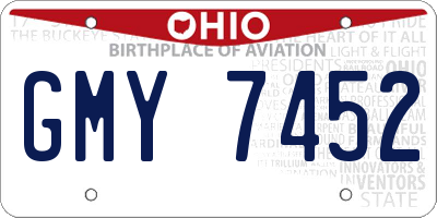 OH license plate GMY7452