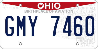 OH license plate GMY7460