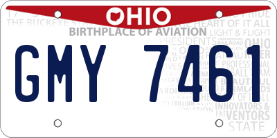 OH license plate GMY7461