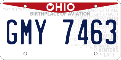 OH license plate GMY7463