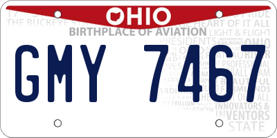 OH license plate GMY7467