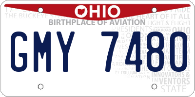OH license plate GMY7480