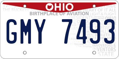 OH license plate GMY7493