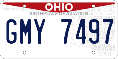 OH license plate GMY7497