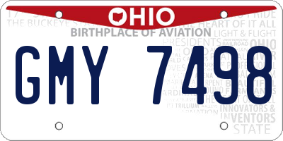 OH license plate GMY7498