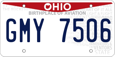 OH license plate GMY7506