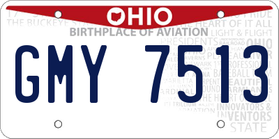 OH license plate GMY7513